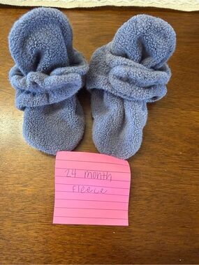 Zutano blue Fleece Baby Slippers 24 month